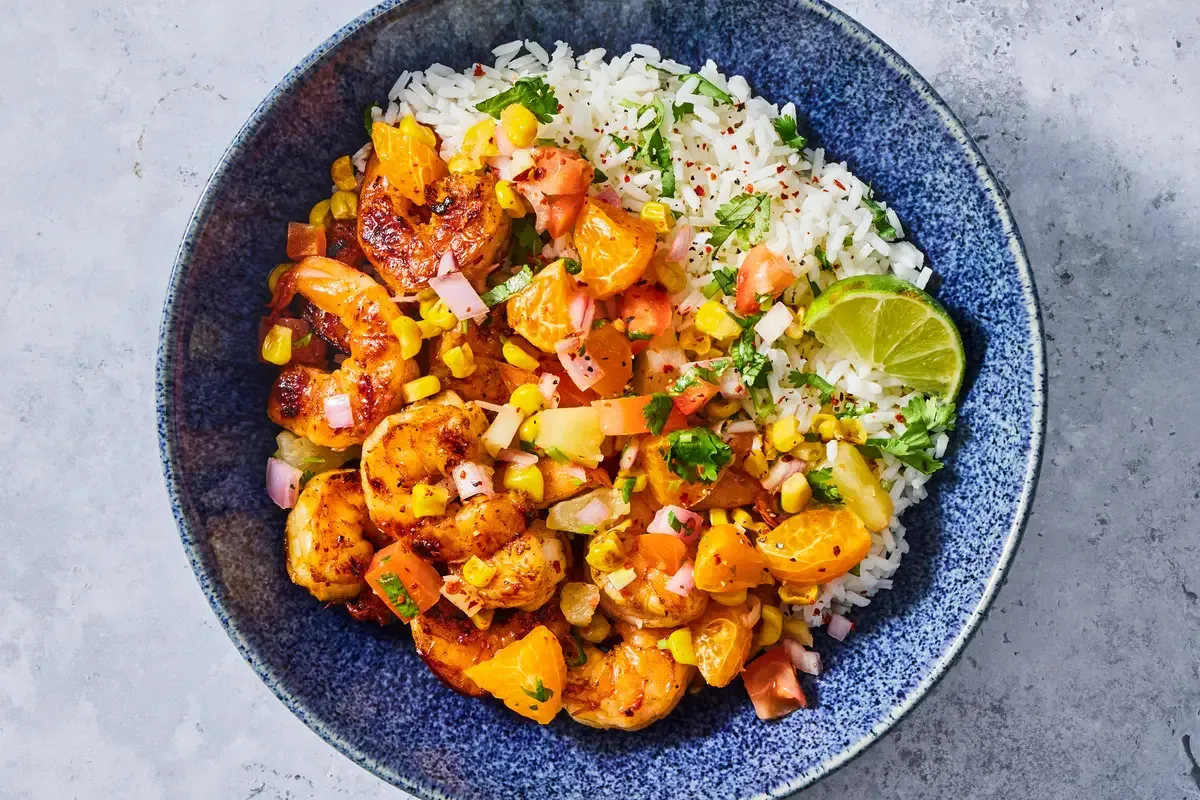 Sweet 2x Shrimp & Cilantro Rice Bowls