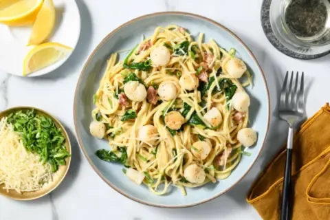 Lemony Scallop Pasta