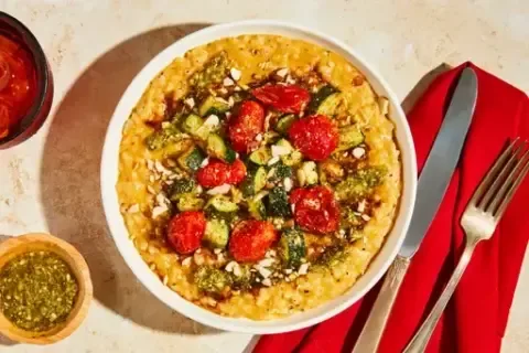 Risotto with Chicken, Squash & Tomatoes