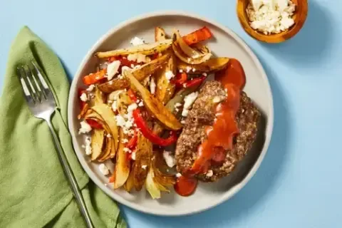 Sheet Pan Herby Turkey & Feta Meatloaves