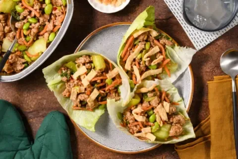 Sizzlin' Orange Sesame Pork Lettuce Cups