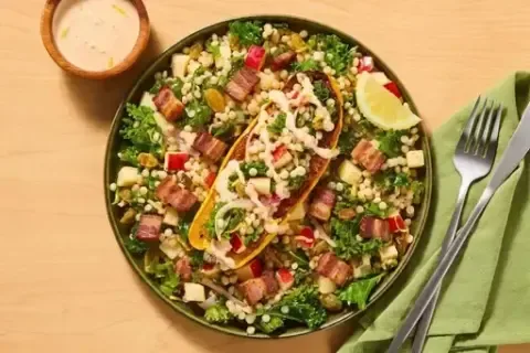 Stuffed Squash with Bacon & Sage