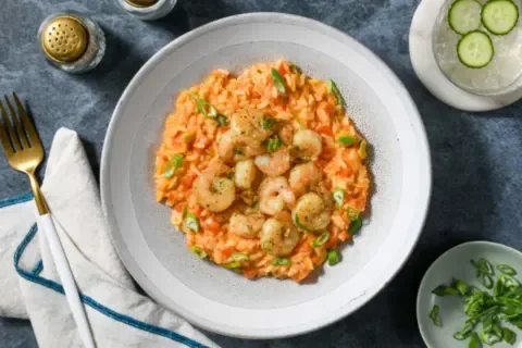 Garlic Pepper Shrimp Risotto