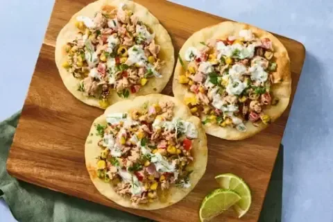 Mexican Style Tuna Salad Tostadas