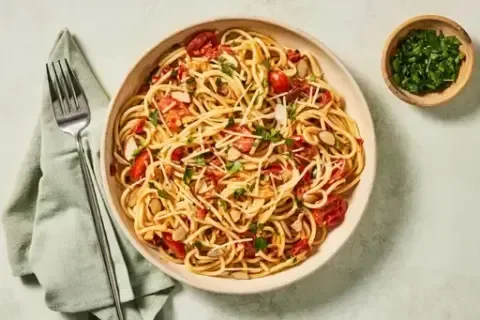 Sun Dried Tomato Spaghetti with Chicken