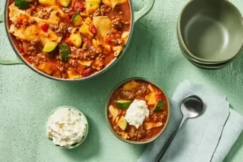 XL Beefy Lasagna Soup