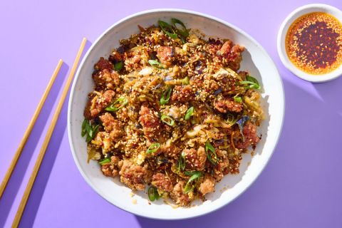 Low Carb Pork Egg Roll Bowl