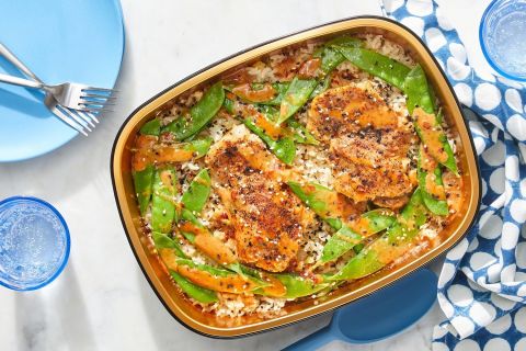 Oven Baked Chicken Thighs & Rice