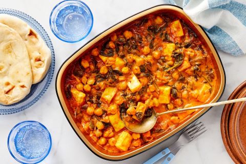Oven Baked Paneer & Chickpea Curry