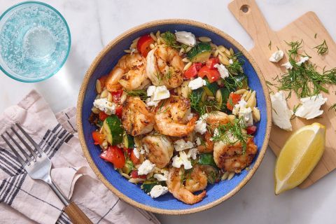 Lemon Garlic Shrimp & Vegetable Orzo