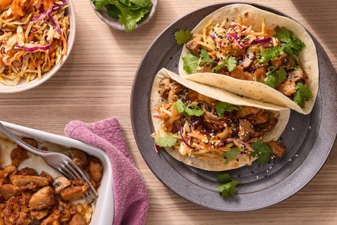 Korean Style Pulled Pork Tacos