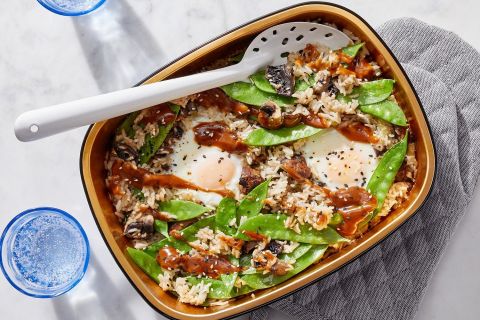 Oven Baked Hoisin Eggs & Rice