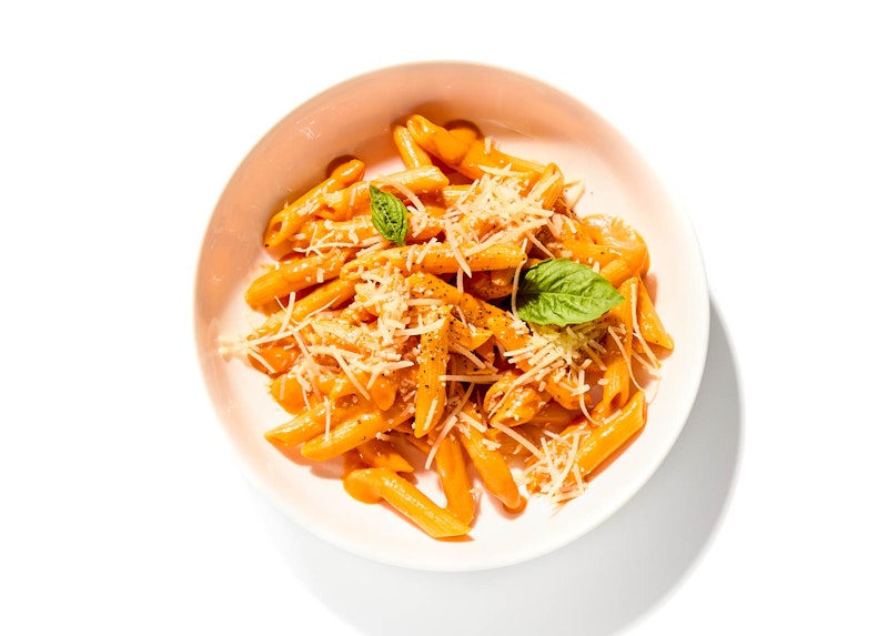 Penne with Spicy Pink Sauce