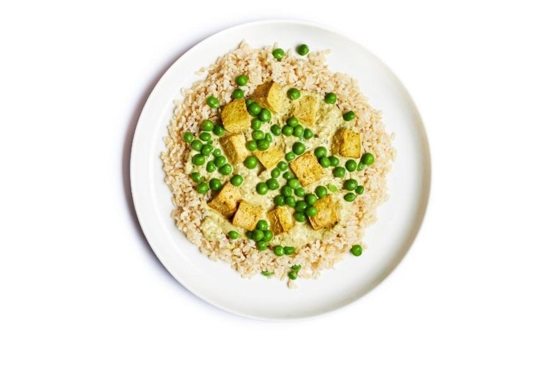 Vegan Kale Matar with Tofu Paneer