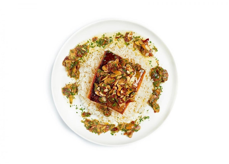 Trout Almondine with Rice Pilaf