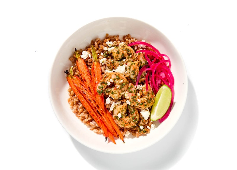 Chermoula Shrimp & Farro Bowl
