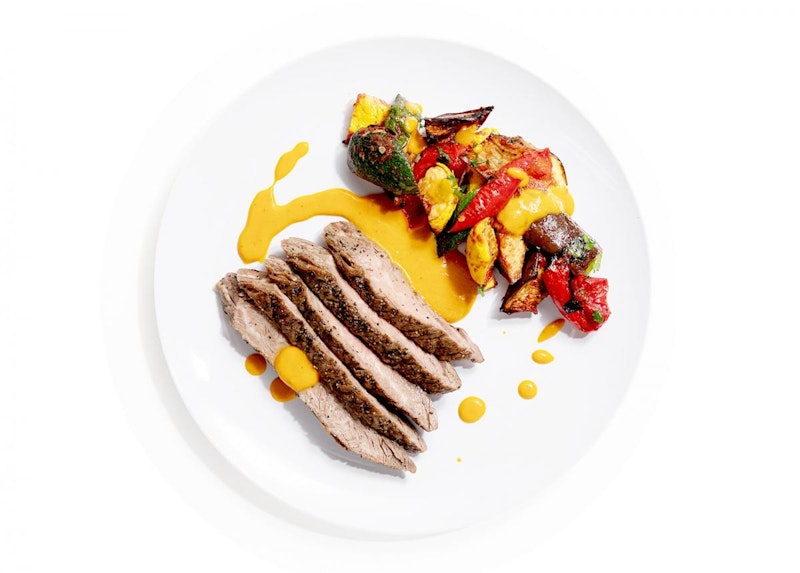 Seared Flank Steak with Ratatouille