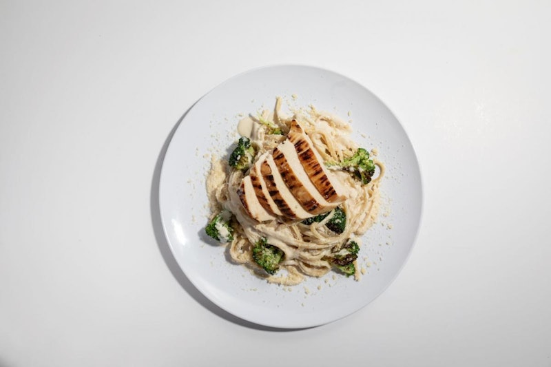 Fettuccine Alfredo with Rosemary Chicken Breast