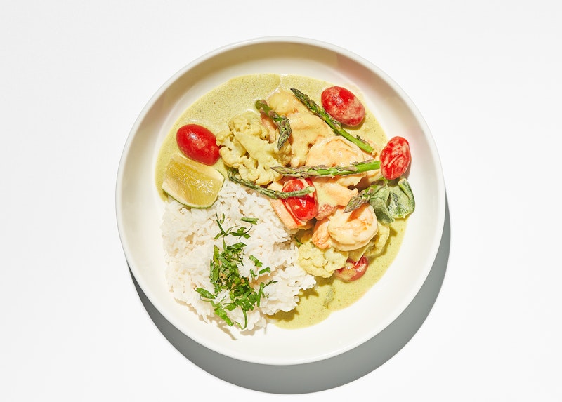 Shrimp in Creamy Poblano Sauce