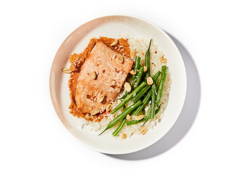 Coconut Red Curry & Roasted Salmon