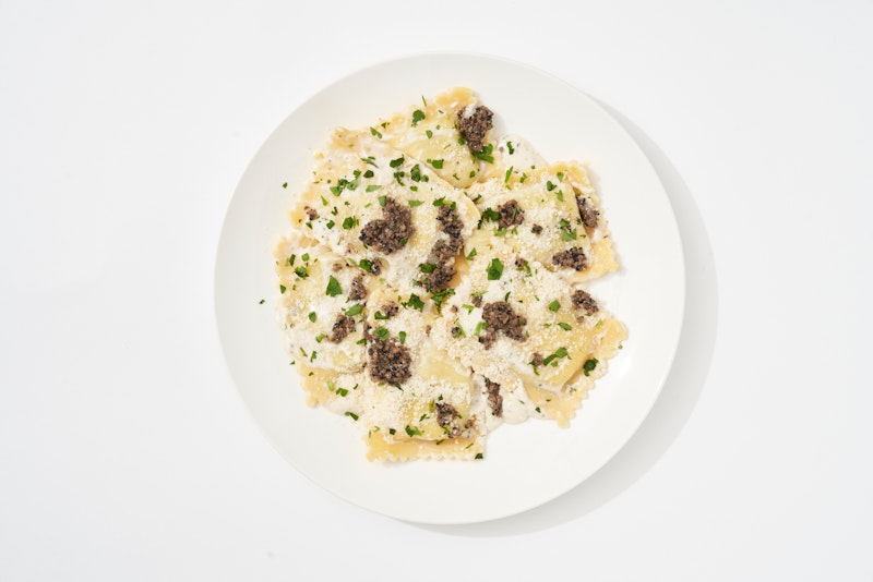 Cheesy Mushroom Ravioli