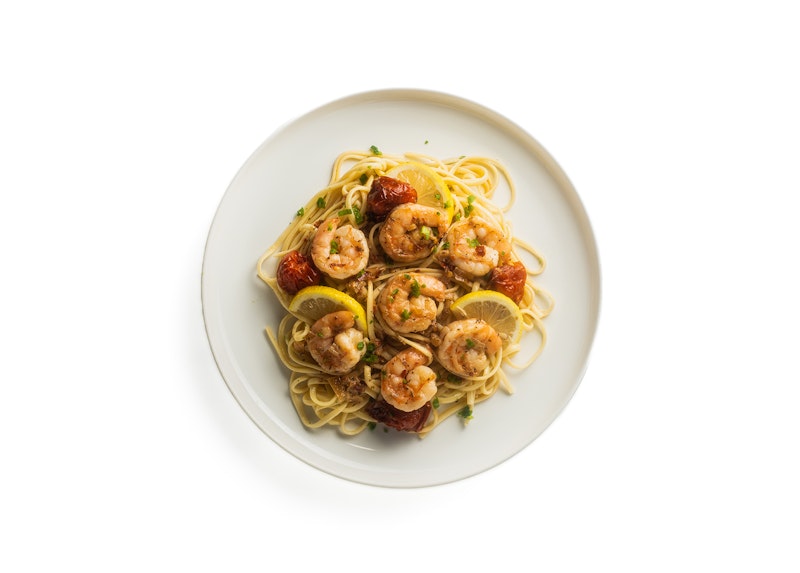 Shrimp Scampi over Linguine
