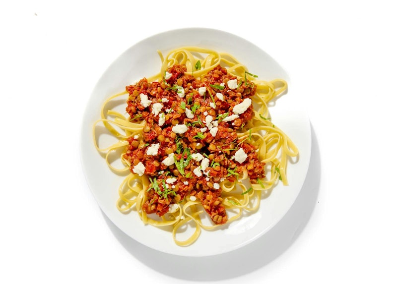 Lentil Bolognese Fettuccine