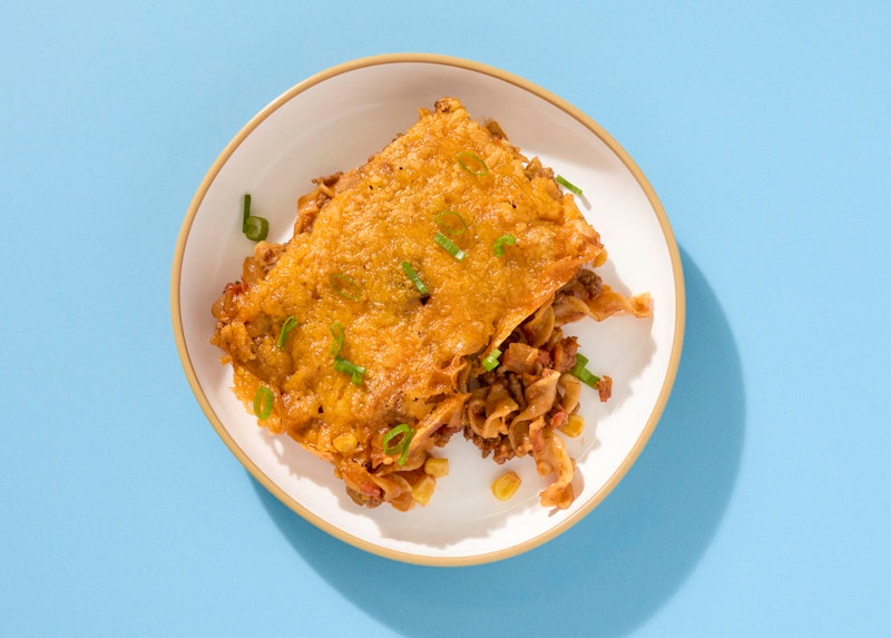 Cheesy Beefy Noodle Bake
