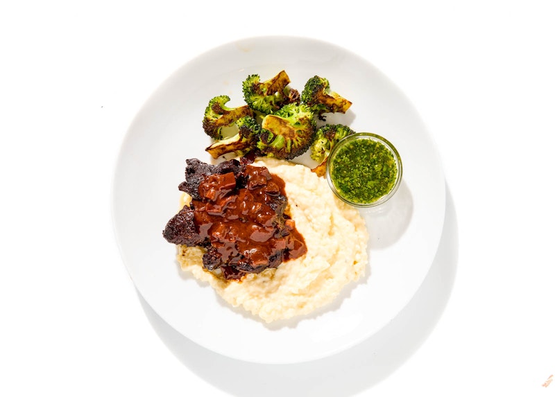 Fabio's Braised Short Ribs with Parmesan Grits