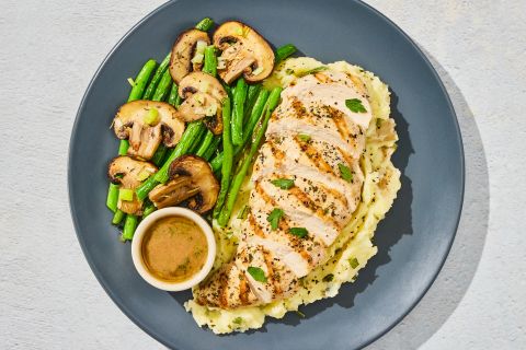 Browned Butter Grilled Chicken & Yukon Mash
