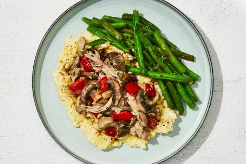 Light vegetable forward meal that is easy on a GLP-1 stomach