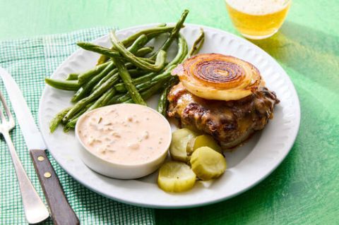 Low Carb Flying Dutchman Turkey Burger With Green Bean Fries Secret Sauce