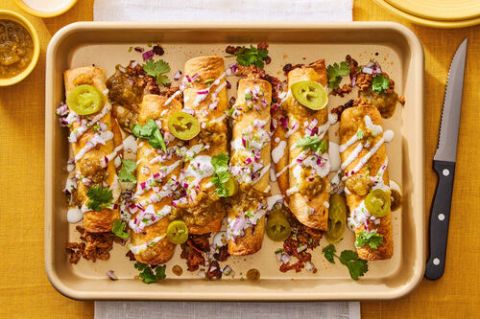 Oven Fried Chicken Taquitos Tomatillo Salsa With Readymade Chicken Jalapenos