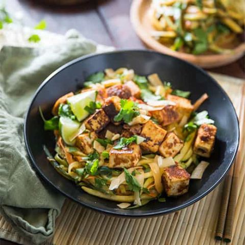 Peanut Tofu Ramen Bowl