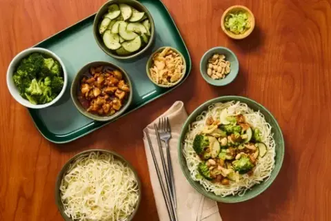 Sweet Soy–Glazed Chicken & Noodle Bar