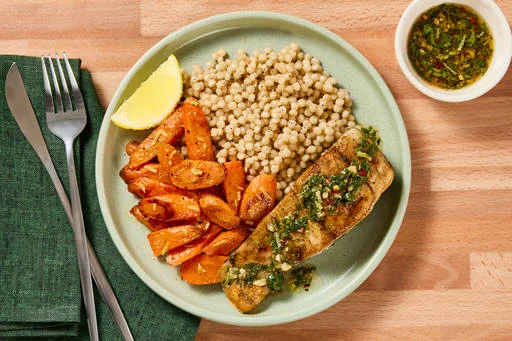 Salmon with Zesty Cilantro Sauce
