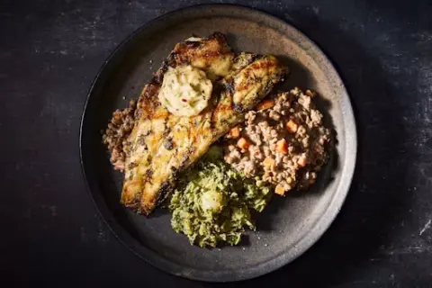 Scallion Butter Grilled Branzino