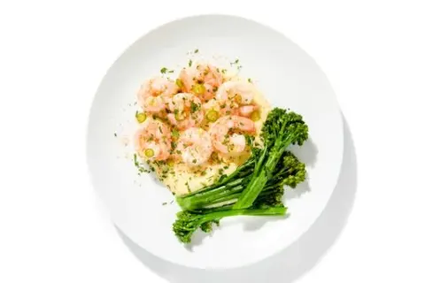 Spanish Garlic Shrimp & Parmesan Polenta