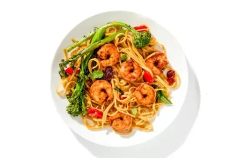Thai Drunken Linguini with Shrimp