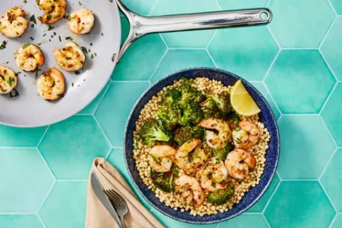 Garlicky Couscous Bowls with 2x Shrimp