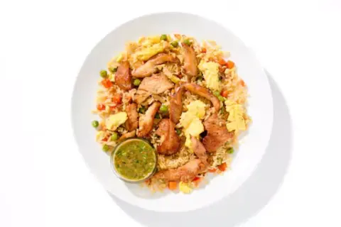 Chicken Fried Rice with Scallion Sauce