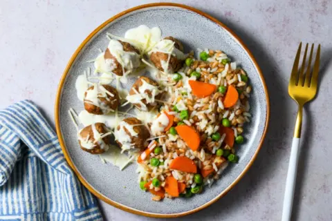 Garlic Cream Turkey Meatballs