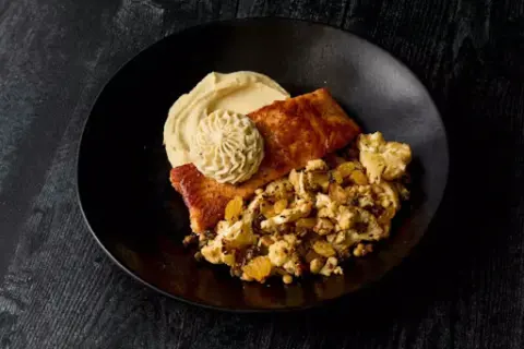 Roasted Salmon with Anchovy Butter