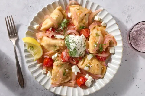 One-Pot Greek Pierogies