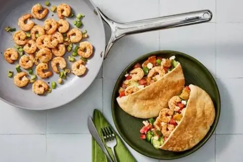 Greek Salad Pita Pockets & 2x Shrimp