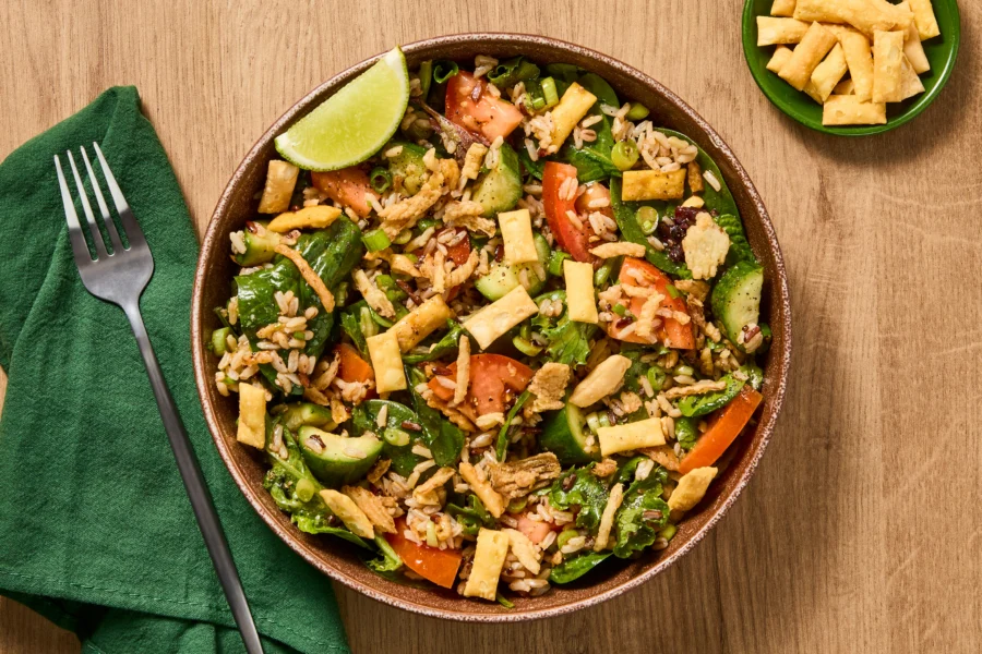 Spicy Thai-Style Tofu & Grain Salad