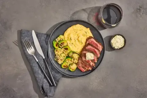 Sirloin Steak with Garlic-Thyme Butter