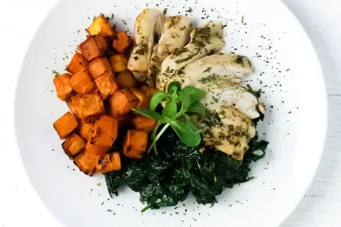 Citrus Herb Chicken with Spinach and Butternut Squash