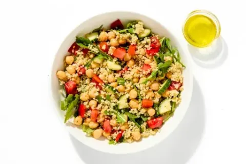 Chickpea, Roasted Veggie, and Quinoa Salad