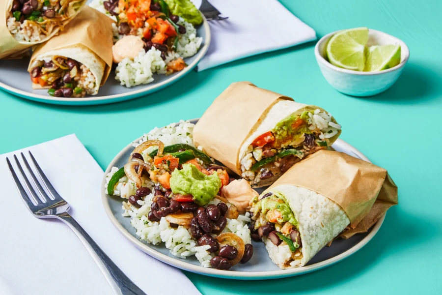 Shrimp & Black Bean Burritos